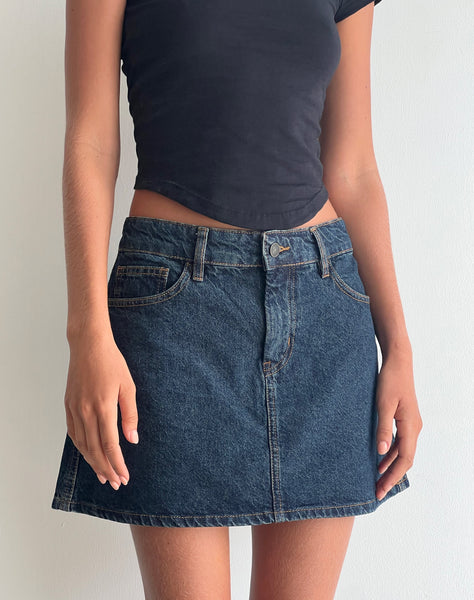 Denim Indigo A-Line Skirt