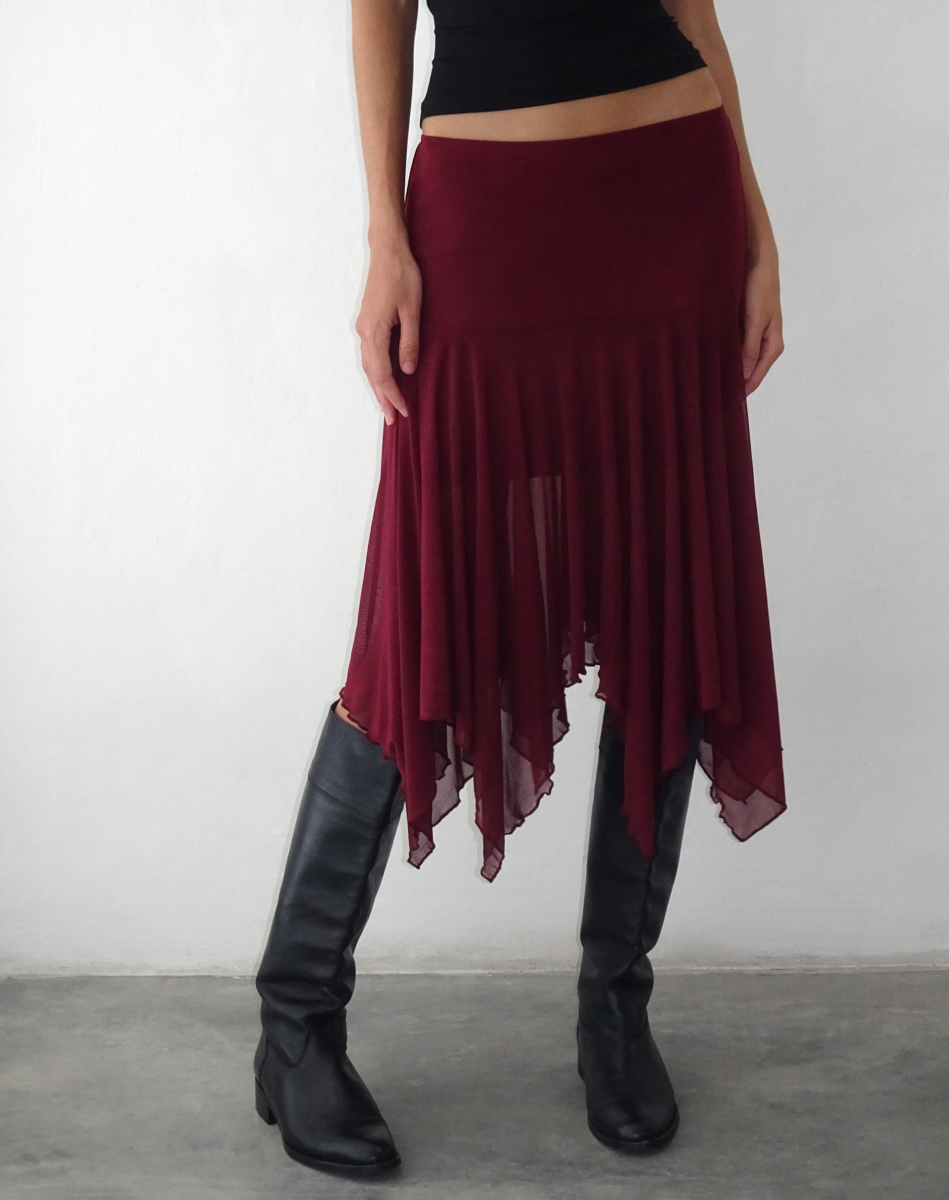 Burgundy clearance envelope skirt