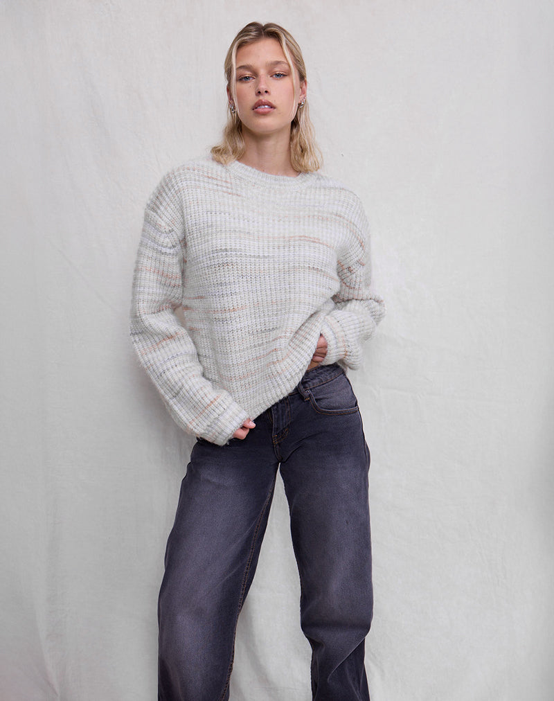 Image of Karu Jumper in Neutral Brushed Knit