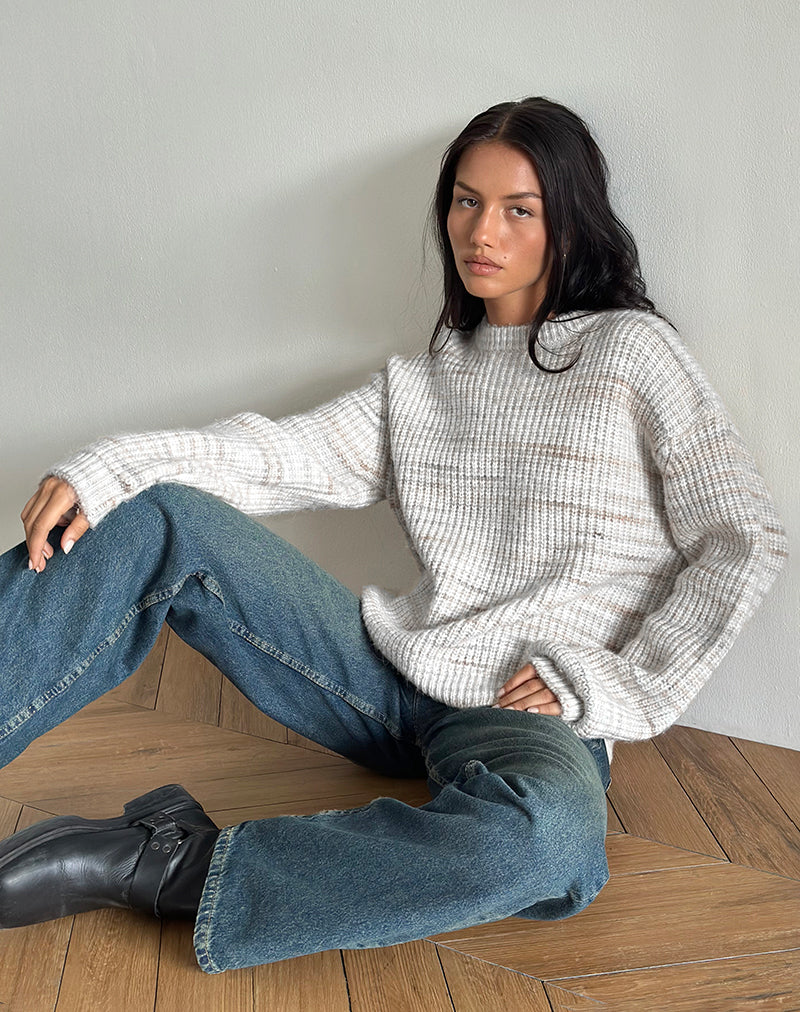 Image of Karu Jumper in Neutral Brushed Knit