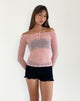 Image of Kazi Bardot Top in Crinkle Pink