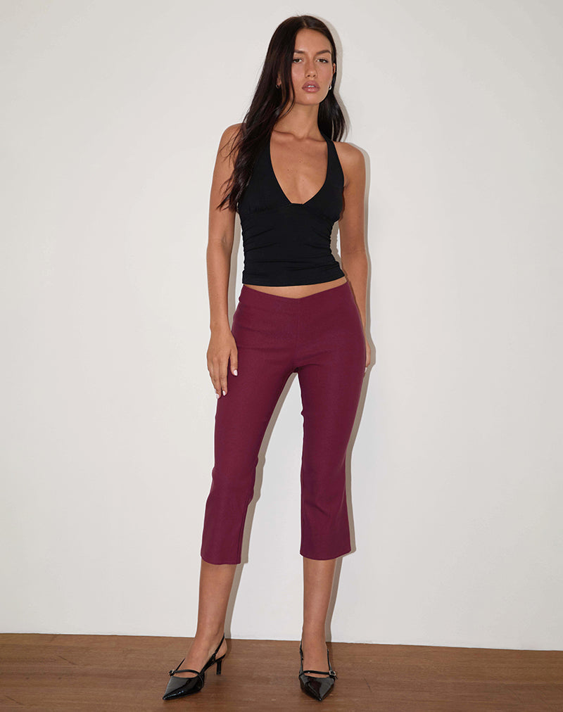 Image of Kila Capri Trousers in Tailoring Burgundy