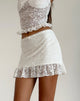 Image of Krecia Mini Skirt in Lace Ivory