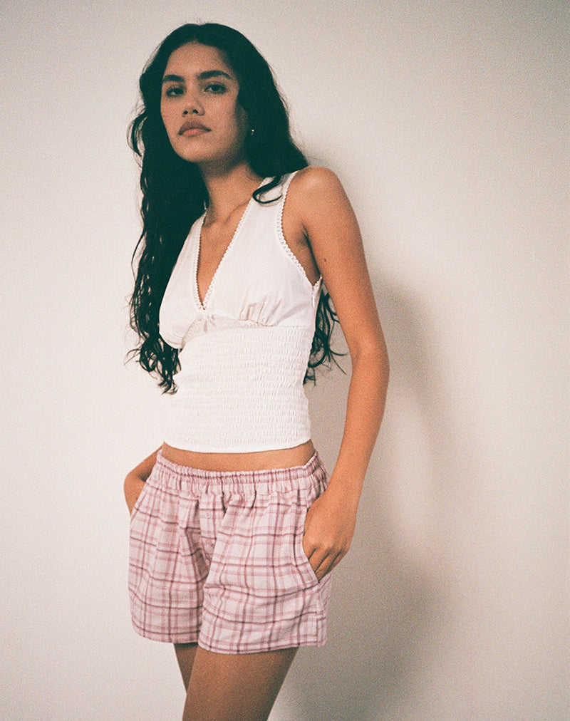 Laboxe Short in Basic Tartan Pink