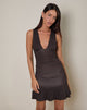 Image of Lanai Mini Dress in Micro Polka Brown