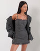 Image of Larna Mini Dress in Check Tailoring Grey