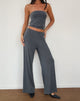 Image of Baku Wide Leg Trouser in Dark Grey