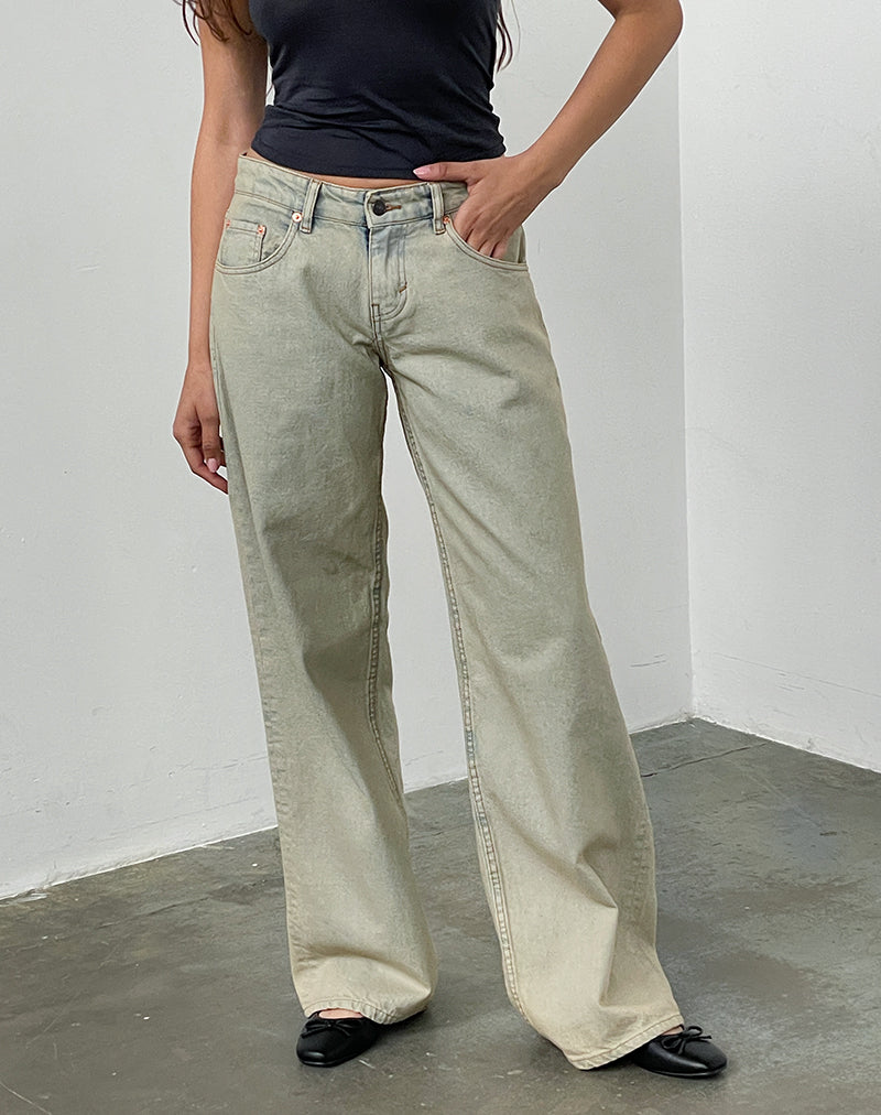 Low Rise Roomy Jeans in Desert Sand Wash