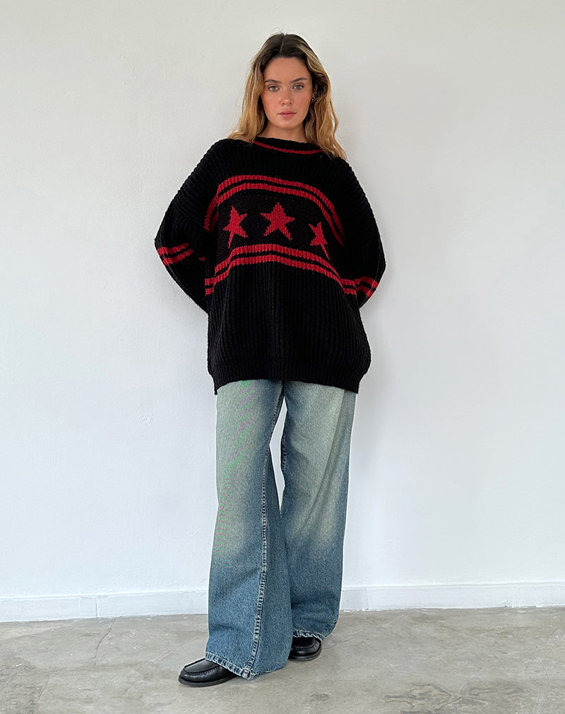 Oversized on sale star jumper