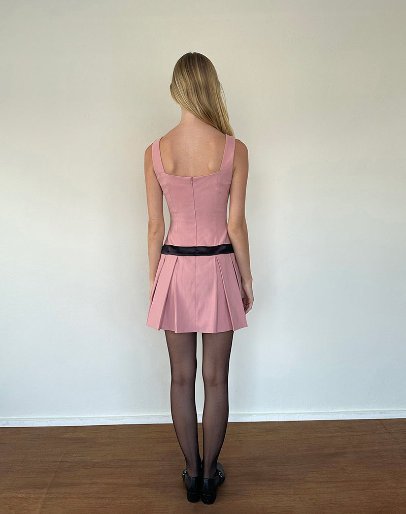 Black and pink outlet short dress