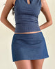 Image of Olsa Denim Mini Skirt in Chambray Indigo