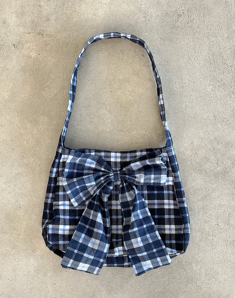 Image of Nagi Bag in Tartan Dark Blue