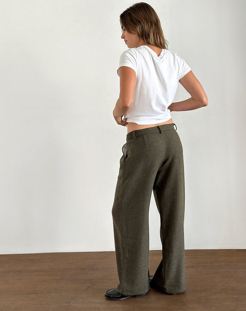 Image of Nailaka Tailored Trouser in Dark Taupe