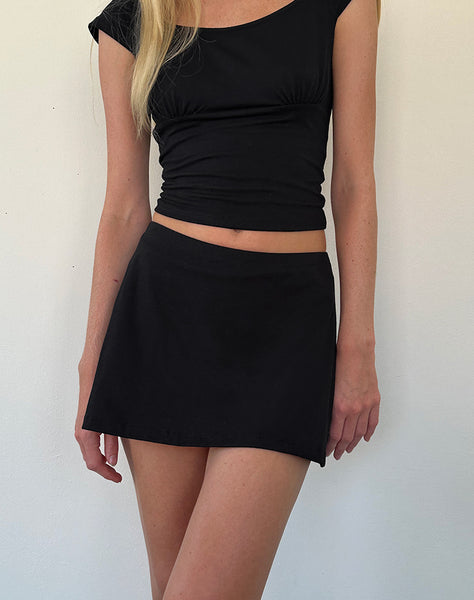 Black A Line Mini Skirt Nidya motelrocks