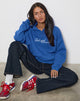 Image of Oversized Hoodie in Cobalt Blue with Cool Girl Graphic