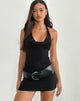 Image of Pramita Plunge mini Dress in Jersey Black