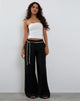 Image of Salisu Wide Leg Trouser in Tailoring Black