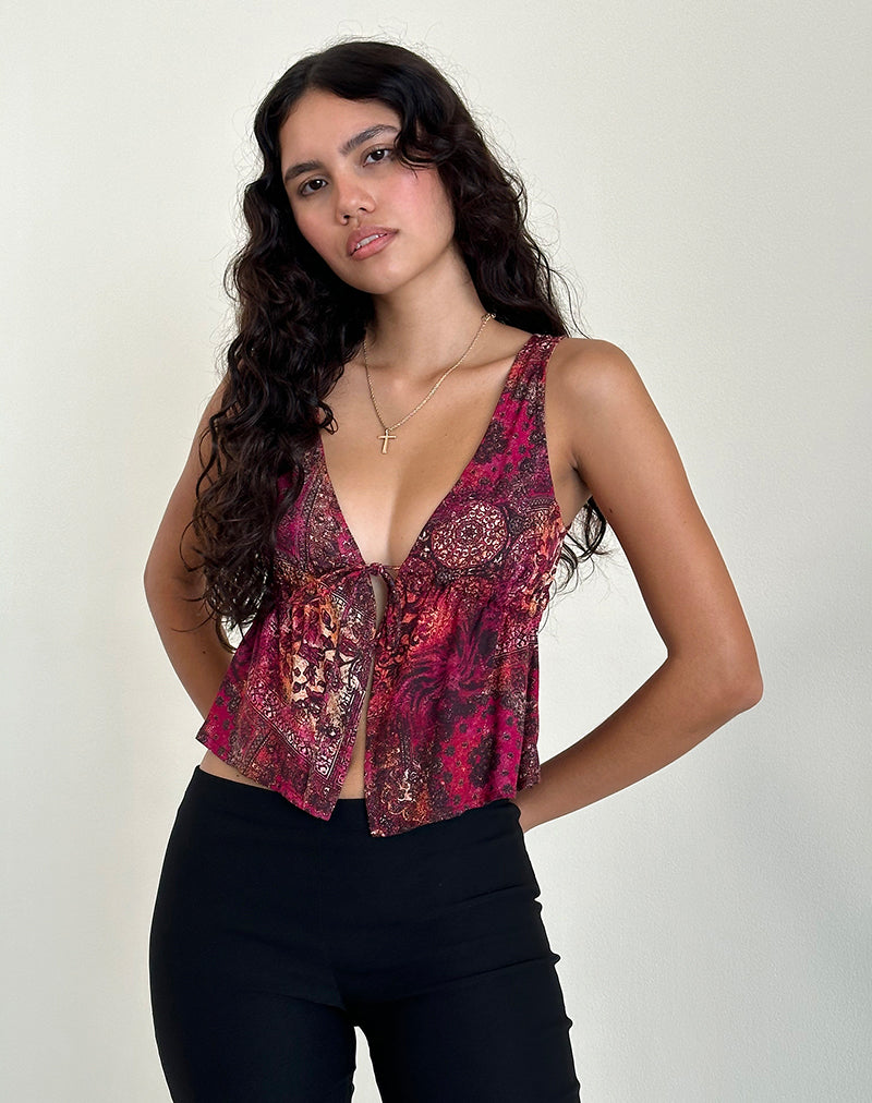 Image of Rolia Cami Top in Abstract Paisley