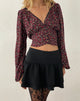 Image of Rosani Long Sleeve Top in Dark Rhoslyn Ditsy Print