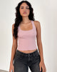 Image of Roxe Ribbed Vest Top in Pink Lady