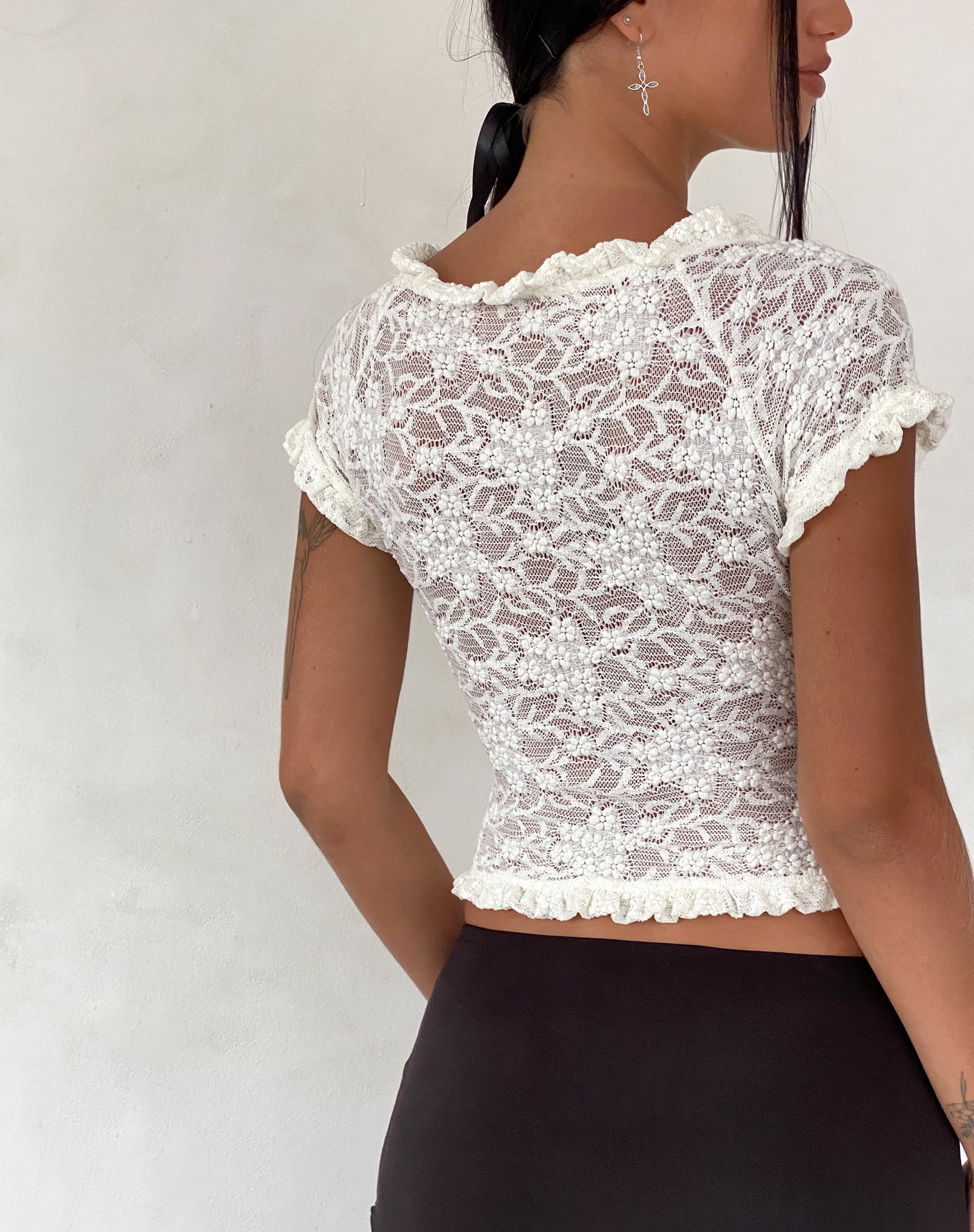 Short lace top sale