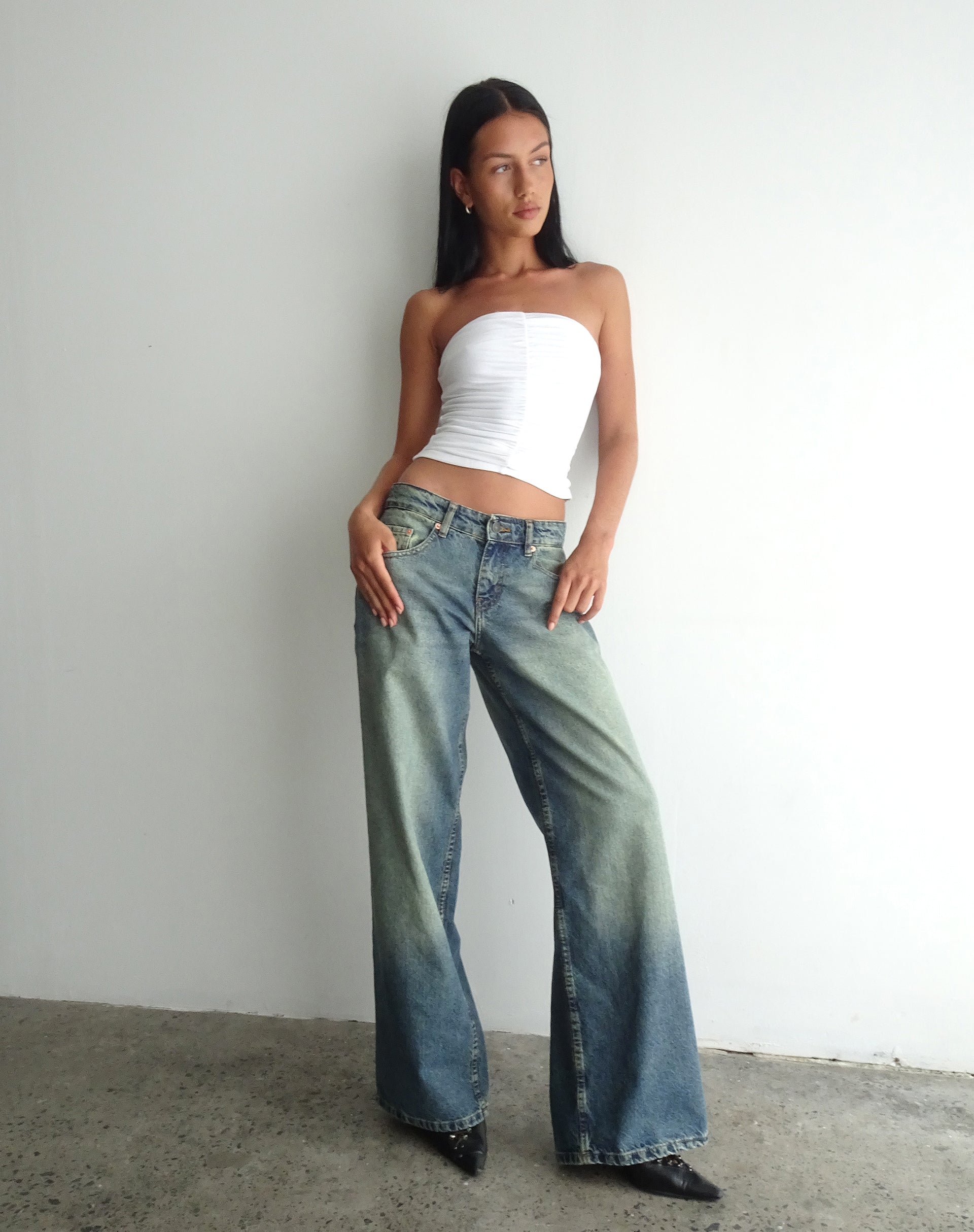 Tall Bleach Wash Low Waist Extreme Wide Leg Jeans  Wide leg jeans, Clothing  for tall women, Denim fashion