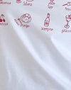 White with Red Star Signs Print