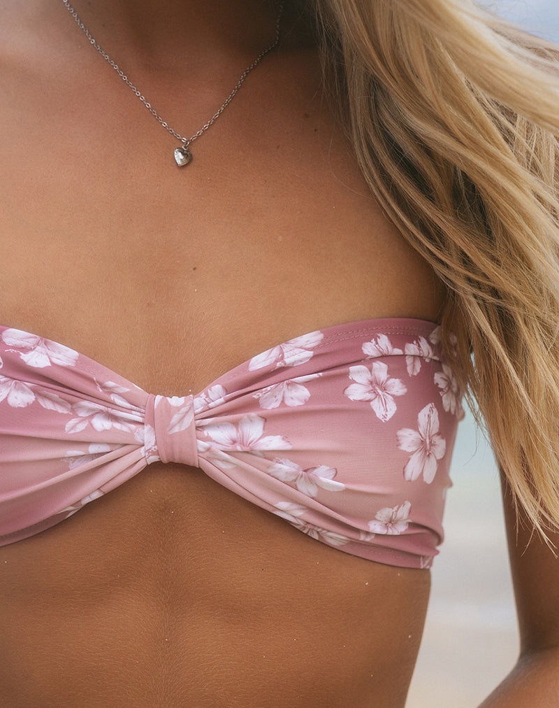 Samara Bikini Top in Hibiscus Floral