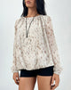 Image of Seita Oversized Blouse in Ivory Bambi Print