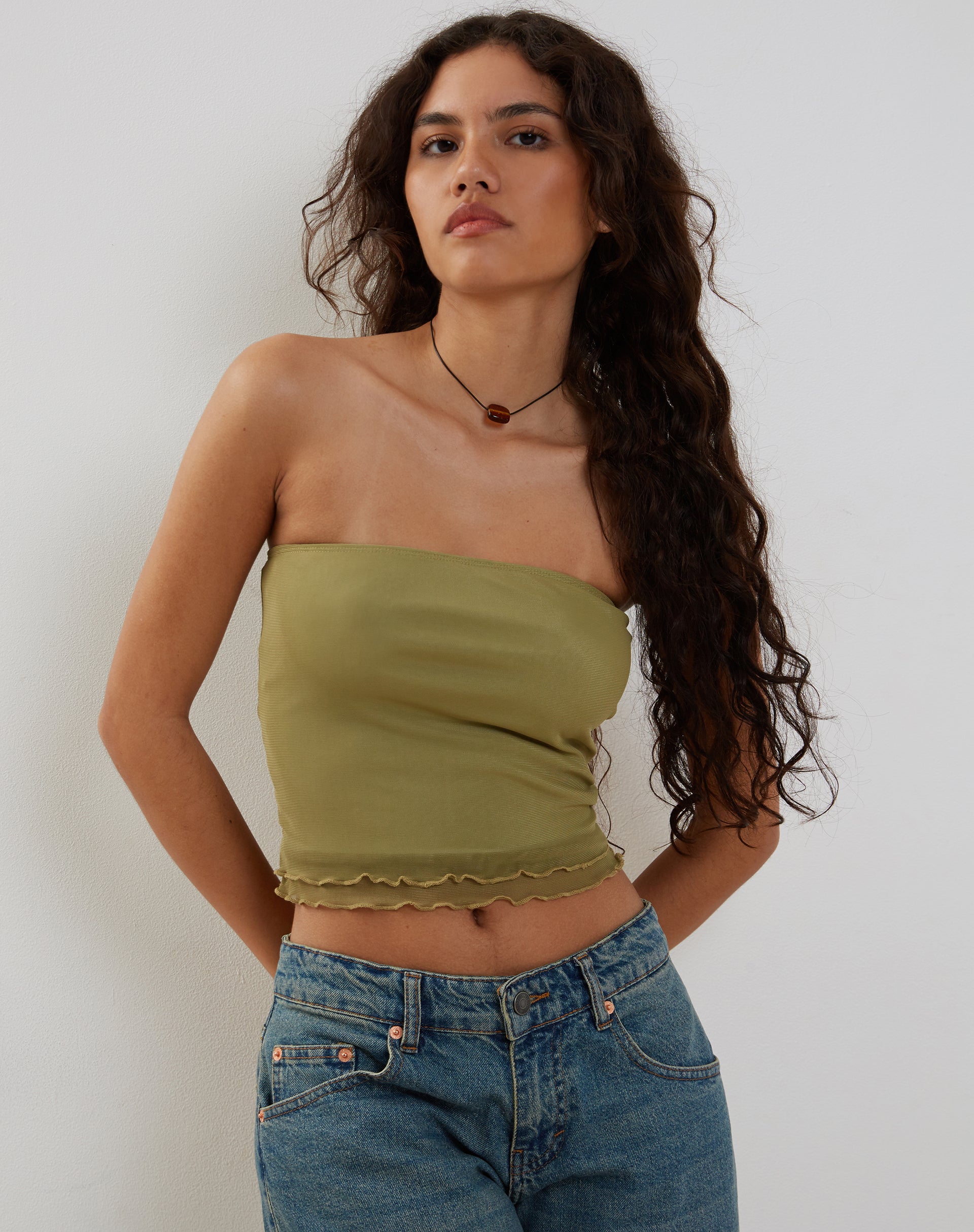 Mesh top best sale with bandeau