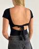 Image of Sipang Tie Back Top in Black