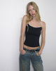 Image of Solani Top in Black with Bambi Animal Binding