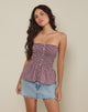 Image of Soter Top in Mini Gingham Wine