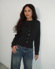 Image of Subra Long Sleeve Cardigan in Black