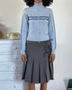 Image of Talisa Sporty Zip Through Jacket in Knit Light Blue