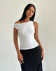 Image of Tamia Asymmetric Top in Crinkle White