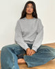 Image of Tedasa Crew Sweatshirt in Grey Marl with M Emblem