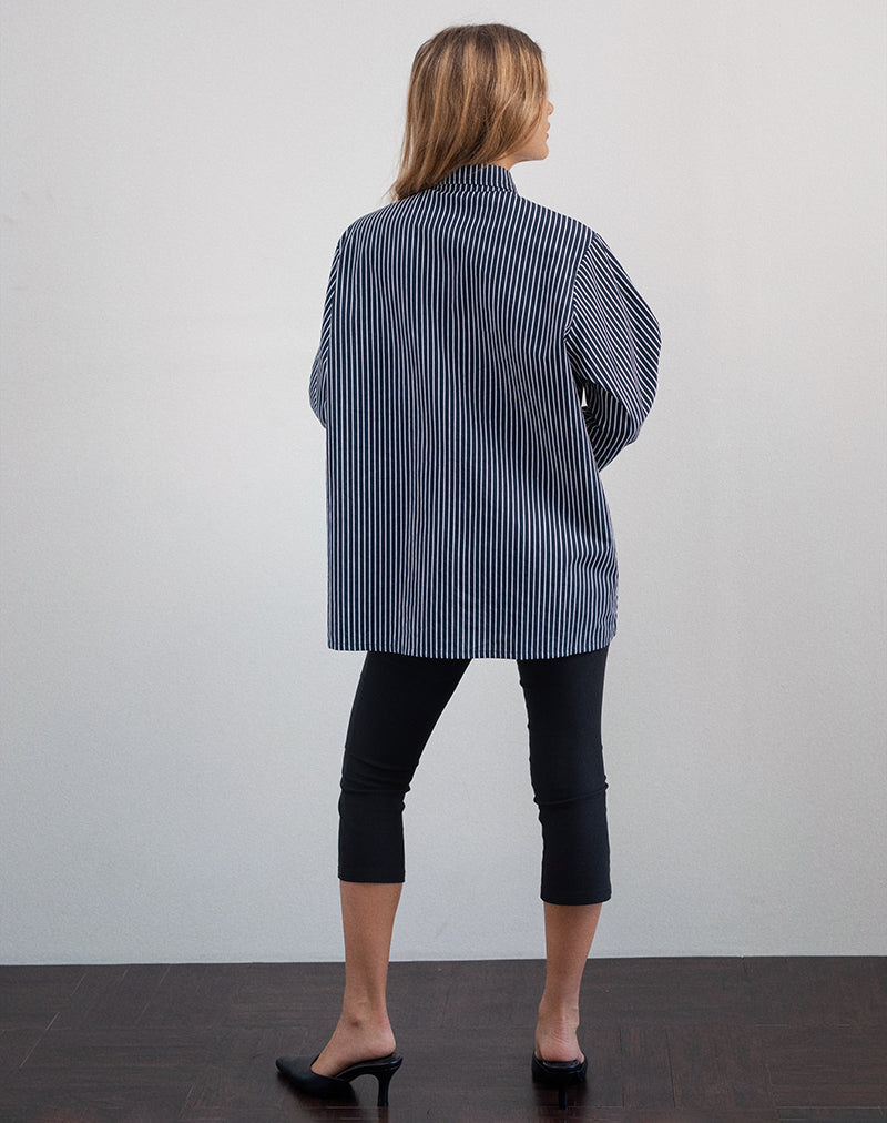 Image of Turner Shirt in Mono Stripe Navy