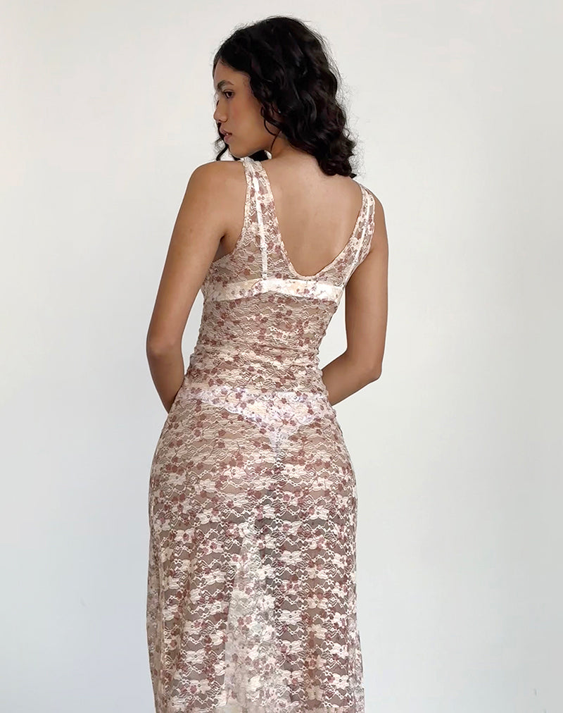 Image of Valtheni Maxi Dress in Chic Petal Pink Lace