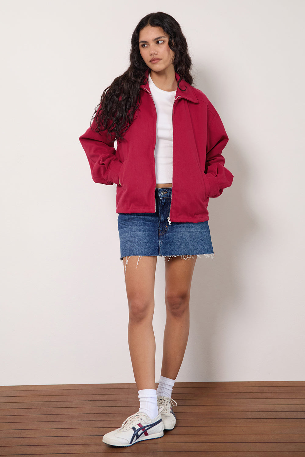 Vita Bomber Jacket in Adrenaline Red