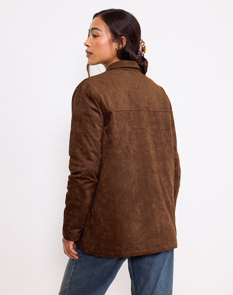 Image of Wita Jacket in Suede Brown