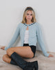 Image of Wunara Bow Cardi in Light Blue