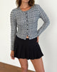 Image of Yejina Shirt Bubble Gingham Dark Blue