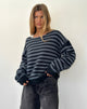 Image of Zuleika Jumper in Charcoal Stripe