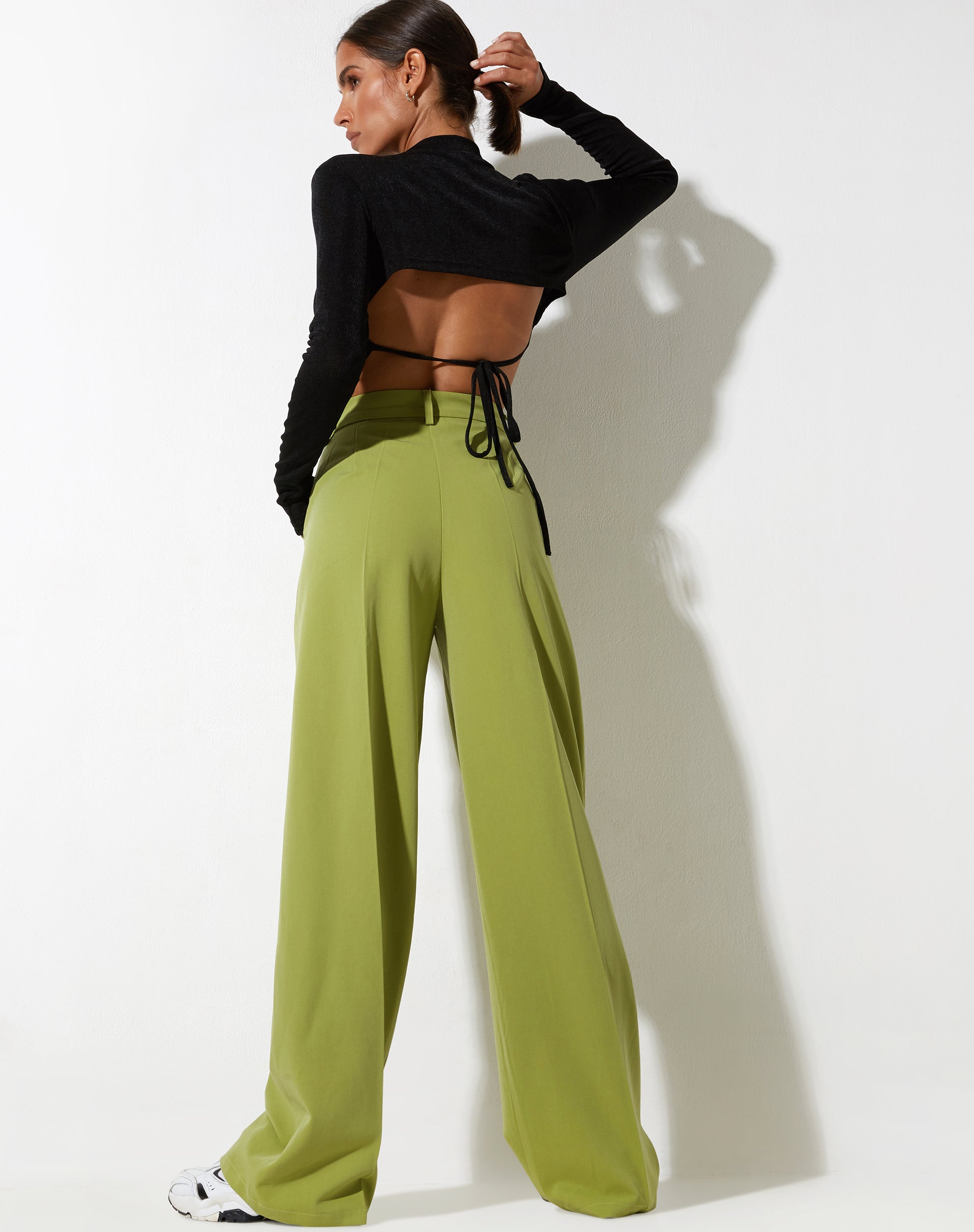 Apple store green trousers