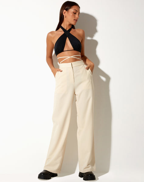 The Taron High Waist Wide Leg Pants in Pear • Impressions Online