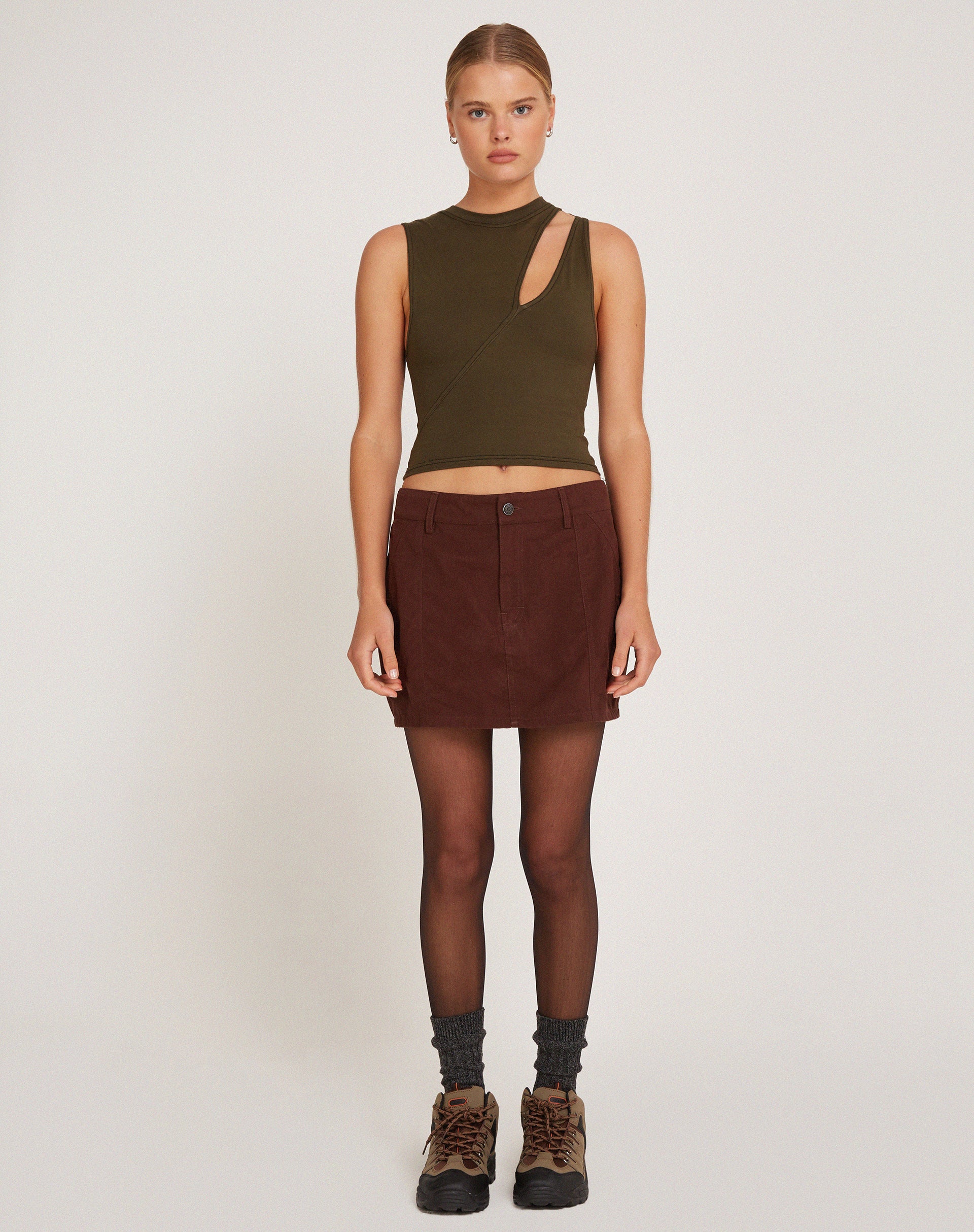 Cargo skirt brown best sale