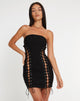 Image of Apisa Bandeau Mini Dress in Black