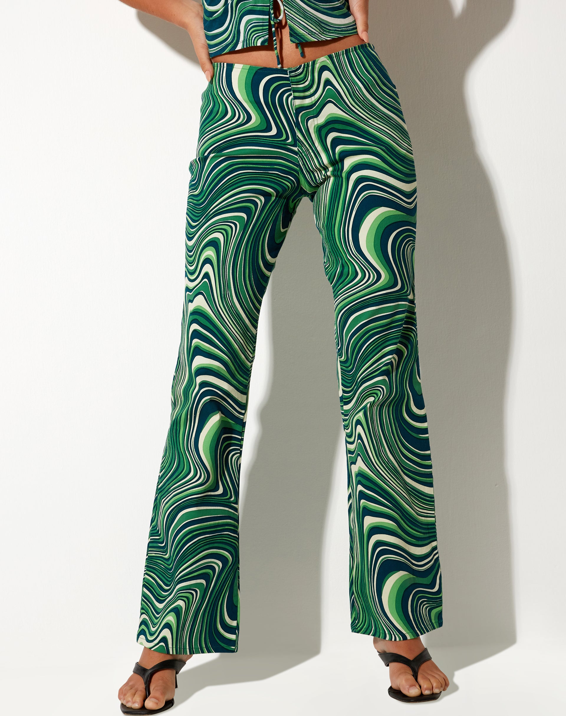 COBAN TROUSERS 70S RIPPLE GREEN 0081