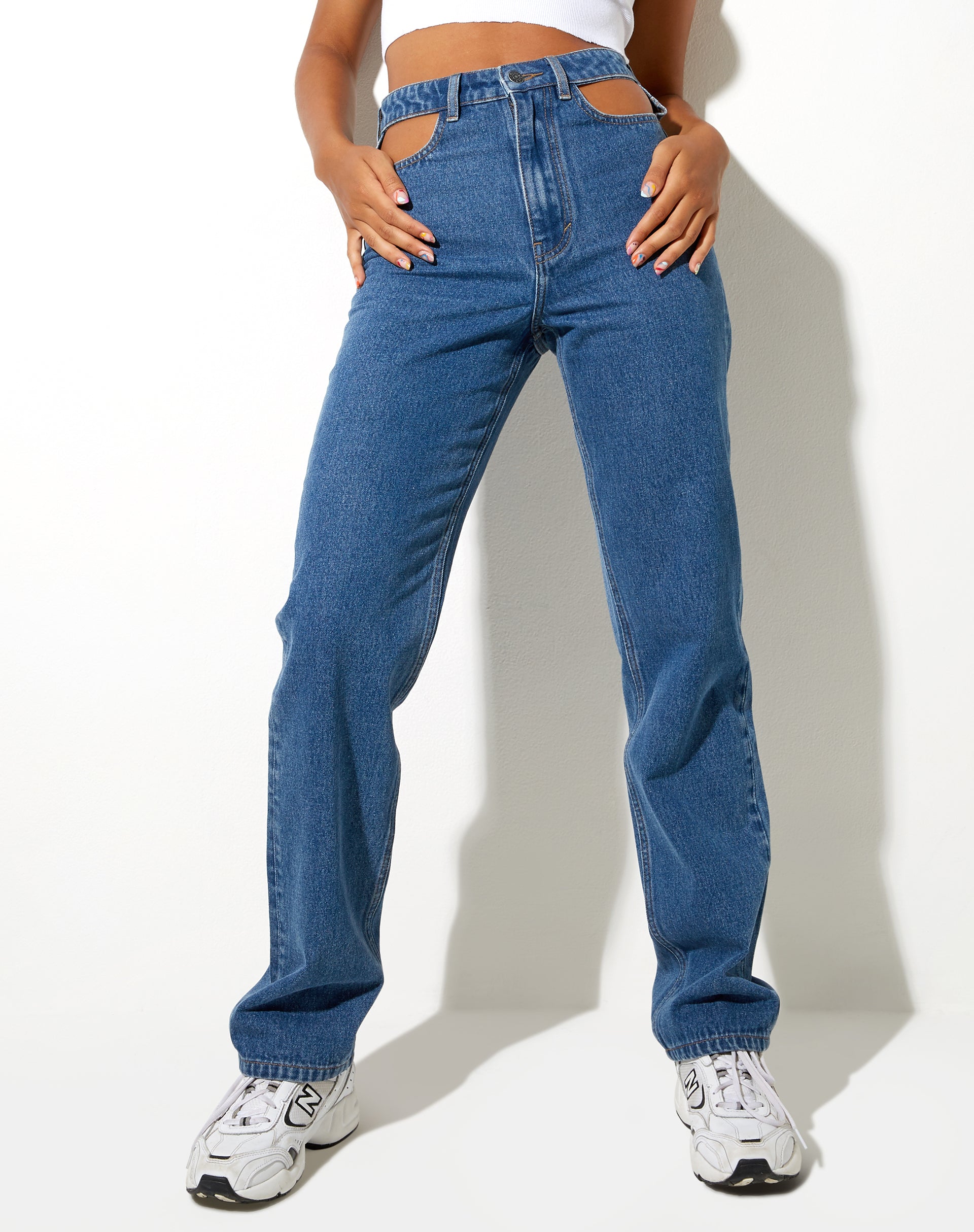 Feather Soft Straight Regular Jeans - Pale denim blue - Ladies | H&M IN
